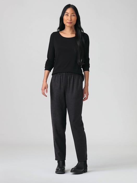 Stretch Flannel Easy Ankle Pants