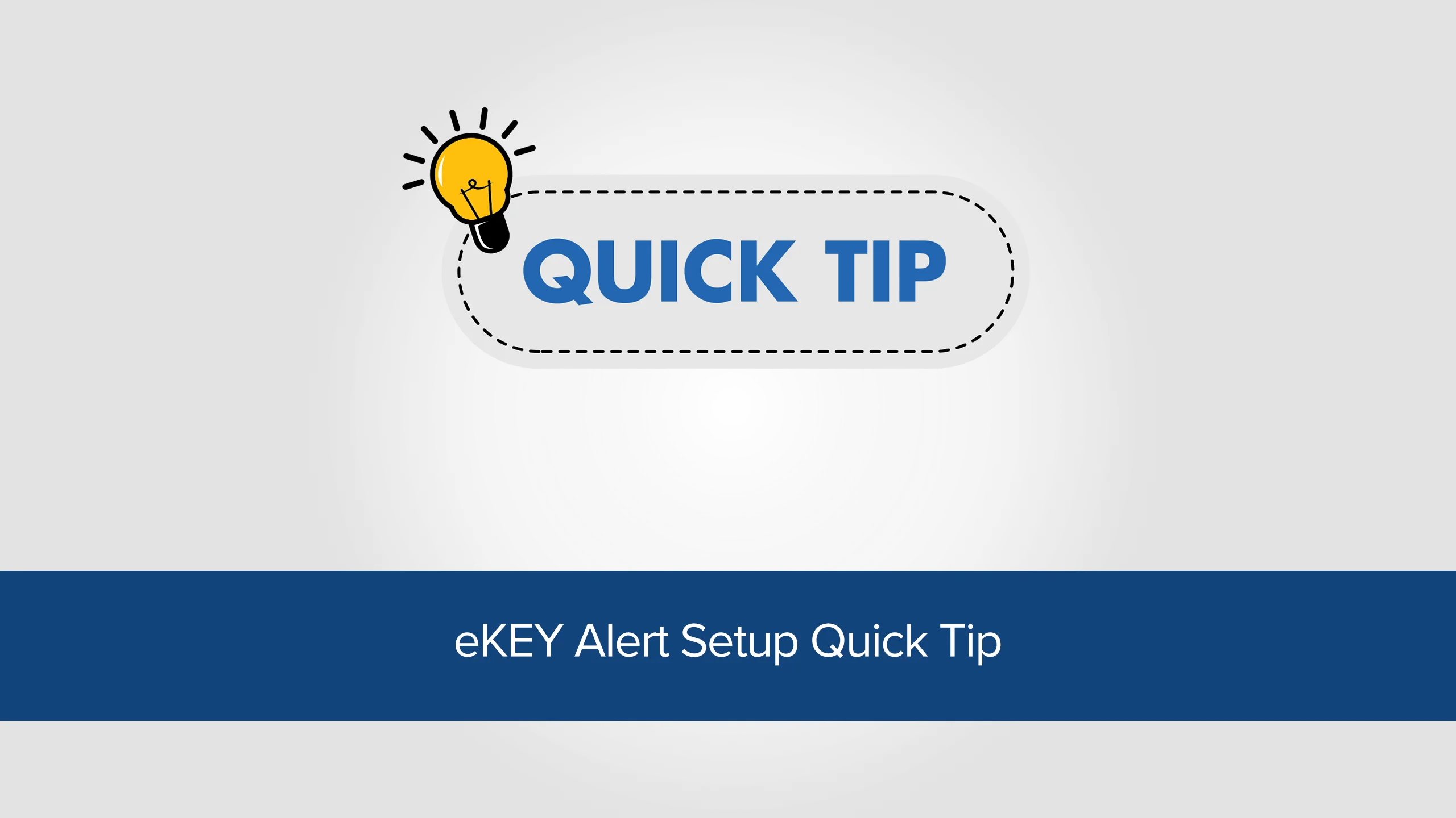 eKEY Alert Setup Quick Tip! on Vimeo