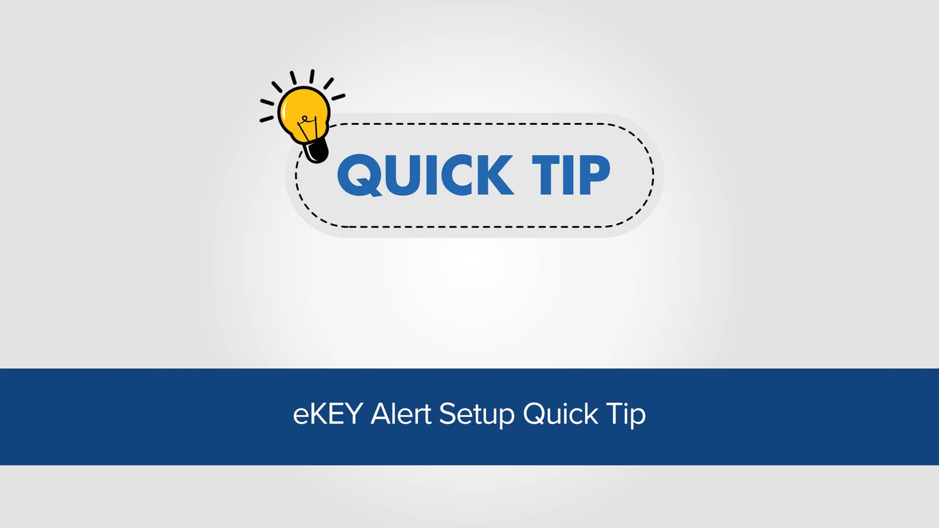eKEY Alert Setup Quick Tip! on Vimeo