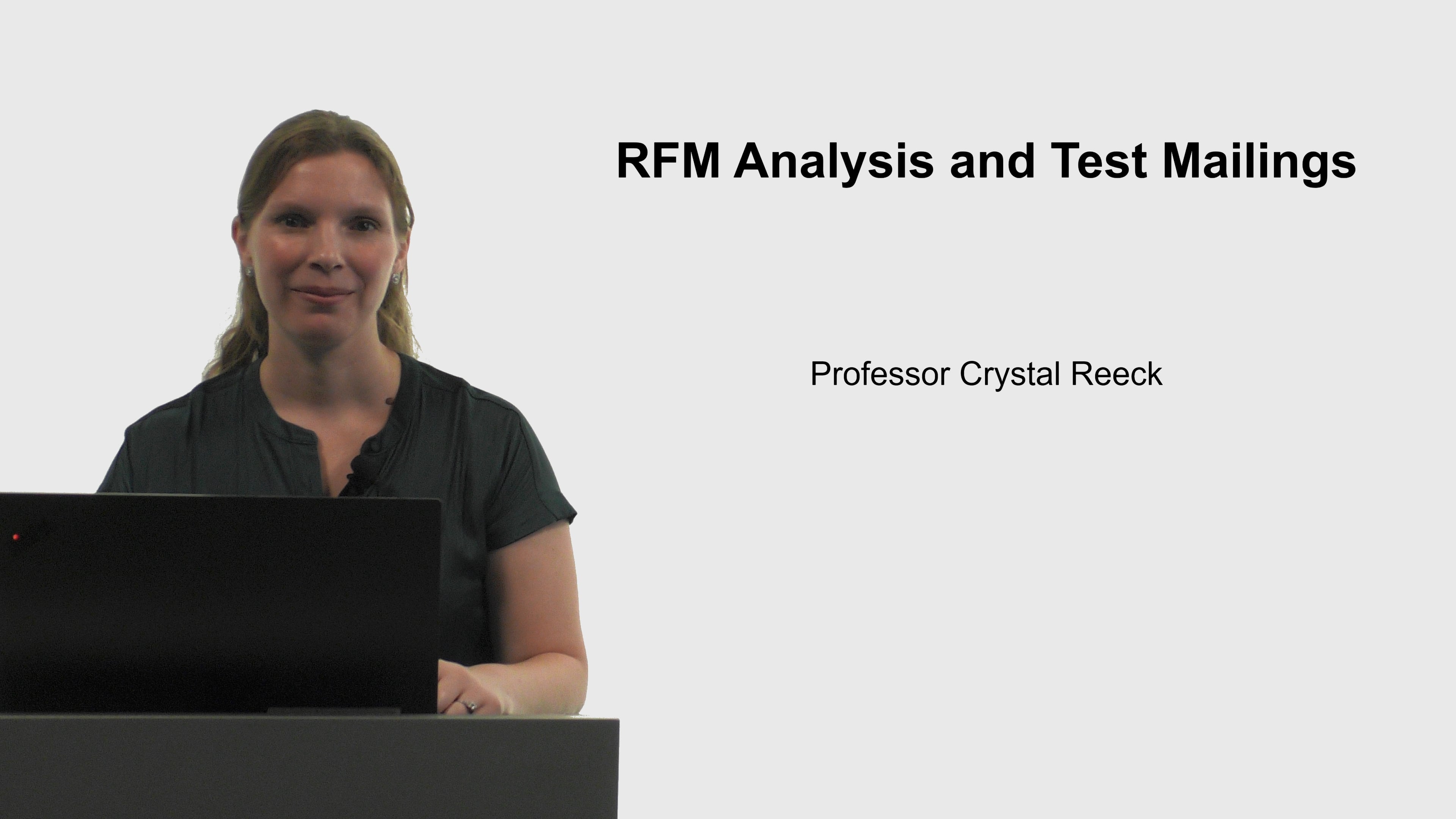 RFM Analysis and Test Mailing