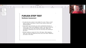  FUKUDA Step Test for Vestibular Dysfunction