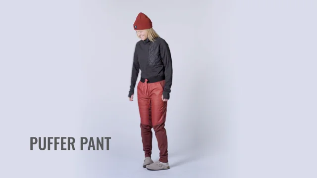 Hfyihgf Women's Down Pants Winter Lightweight Windproof Ski Snow Puffer  Pants Packable Warm Trousers(Khaki,XL) 