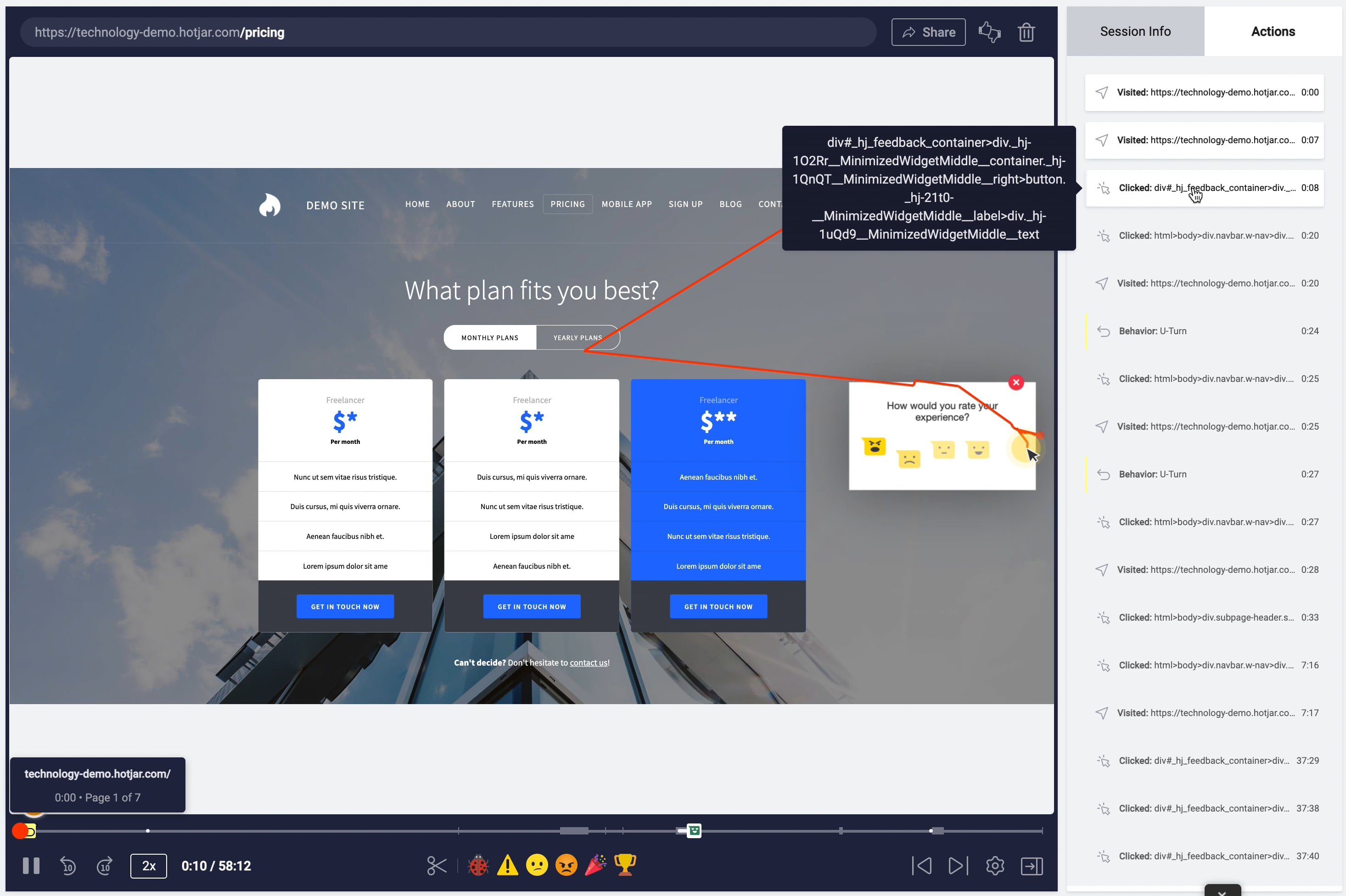 HotJar Recordings Example on Vimeo