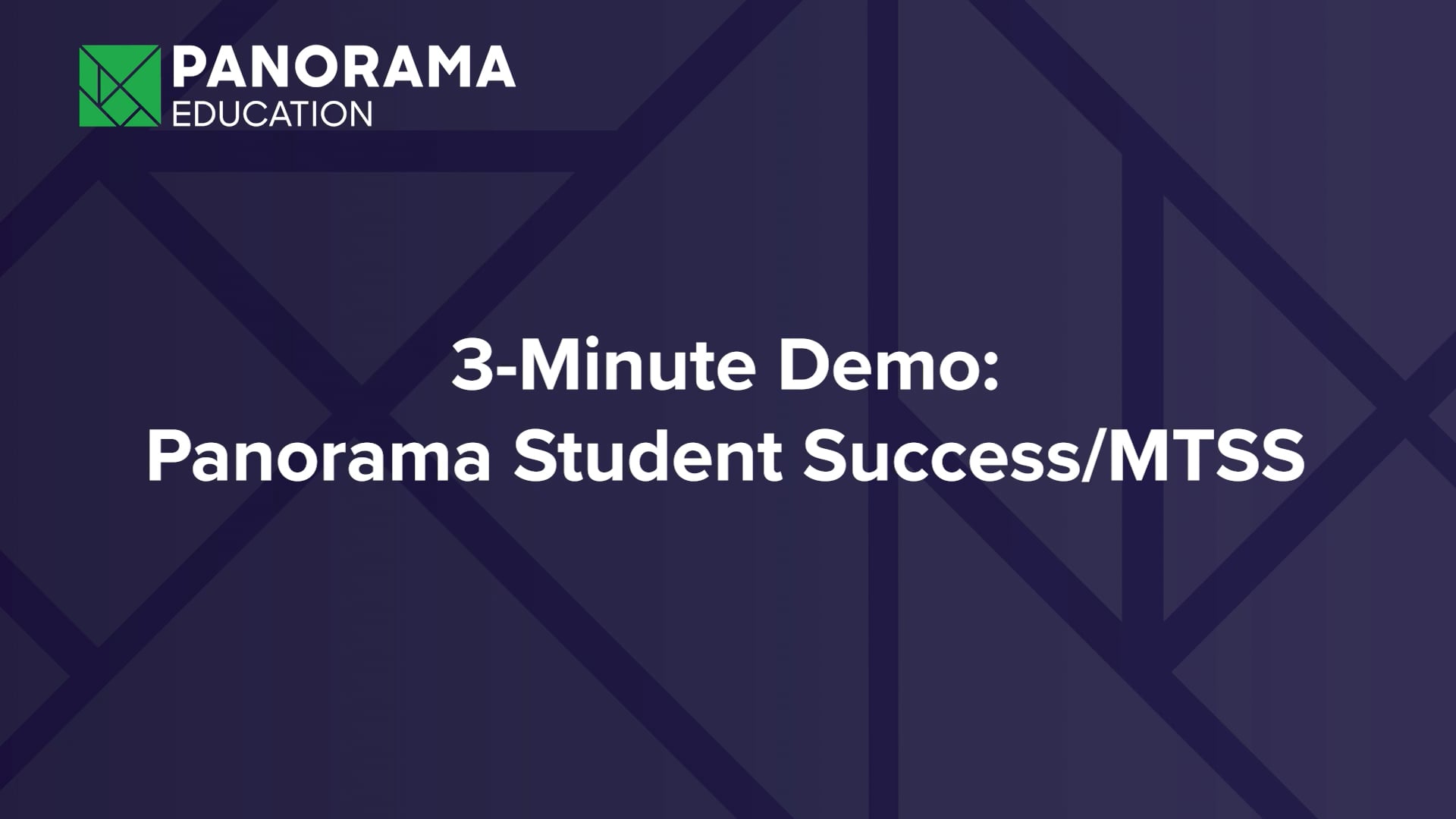 3-Minute Demo of Panorama Student Success MTSS