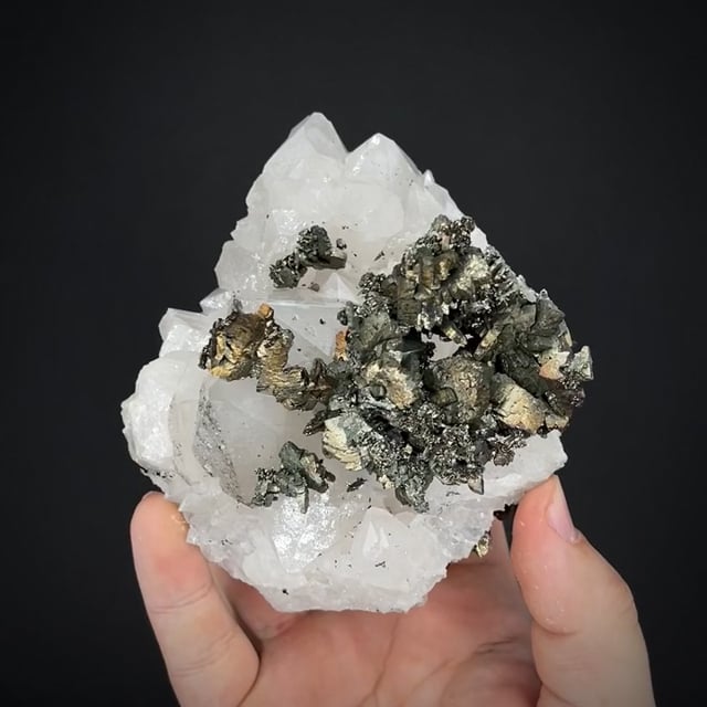 Marcasite on Quartz