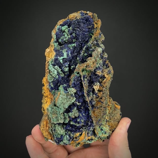 Azurite with Malachite (circa 1900)