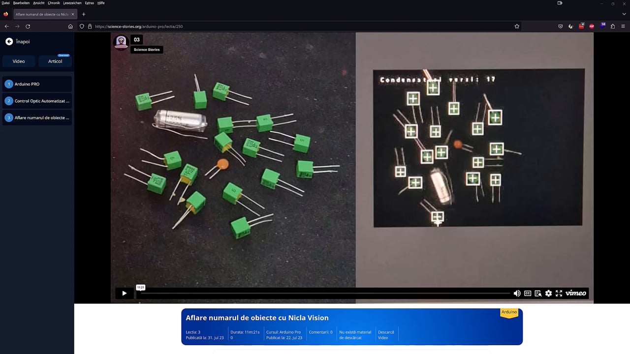 Detectarea formelor utilizând Arduino Nicla Vision