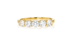1.00 ct. t.w. Lab-Grown Diamond Five-Stone Ring in 14kt Yellow Gold