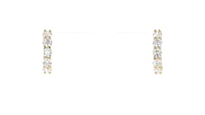 1.00 ct. t.w. Lab-Grown Diamond Five-Stone Hoop Earrings in 14kt Yellow Gold