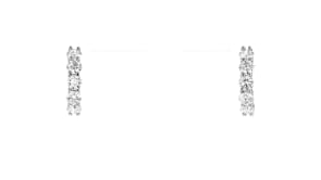 1.00 ct. t.w. Lab-Grown Diamond Five-Stone Hoop Earrings in 14kt White Gold