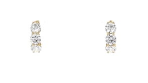 4.00 ct. t.w. Lab-Grown Diamond Huggie Hoop Earrings in 14kt Yellow Gold