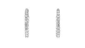 7.00 ct. t.w. Lab-Grown Diamond Inside-Outside Hoop Earrings in 14kt White Gold