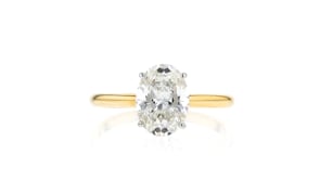 2.00 Carat Oval Lab-Grown Diamond Solitaire Ring in 14kt Yellow Gold