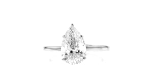 2.00 Carat Pear-Shaped Lab-Grown Diamond Solitaire Ring in 14kt White Gold