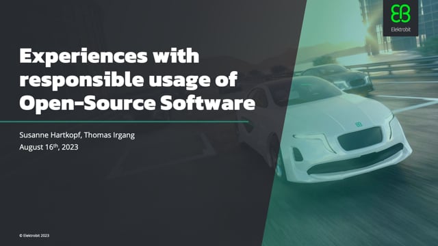 Experiences with responsible usage of open-source software