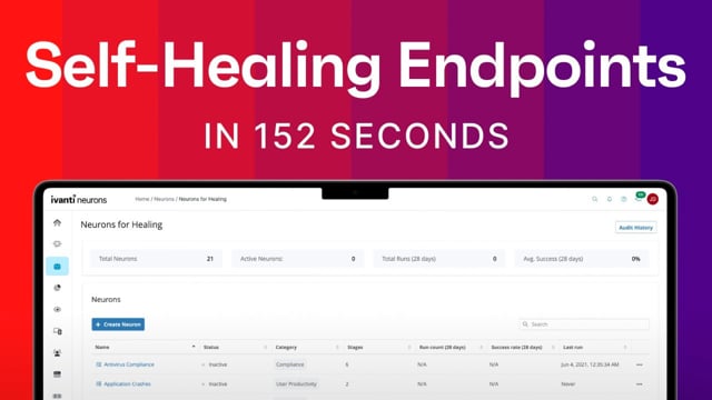 Micro Product Demo: Ivanti Neurons for Healing in 152 seconds