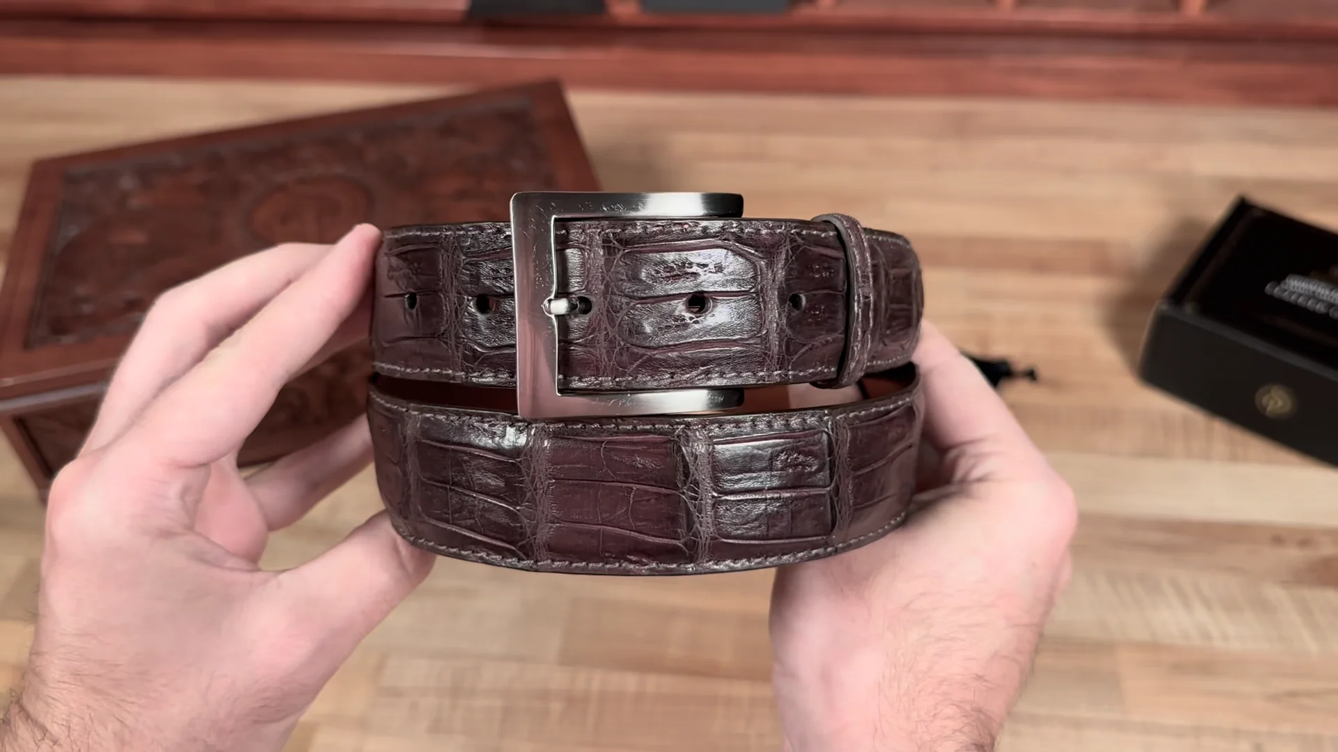 Brown Hornback Crocodile Belt | The Southern Trapper