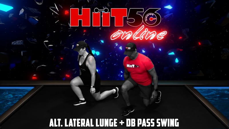 Alt. Lateral Lunge + DB Pass Swing
