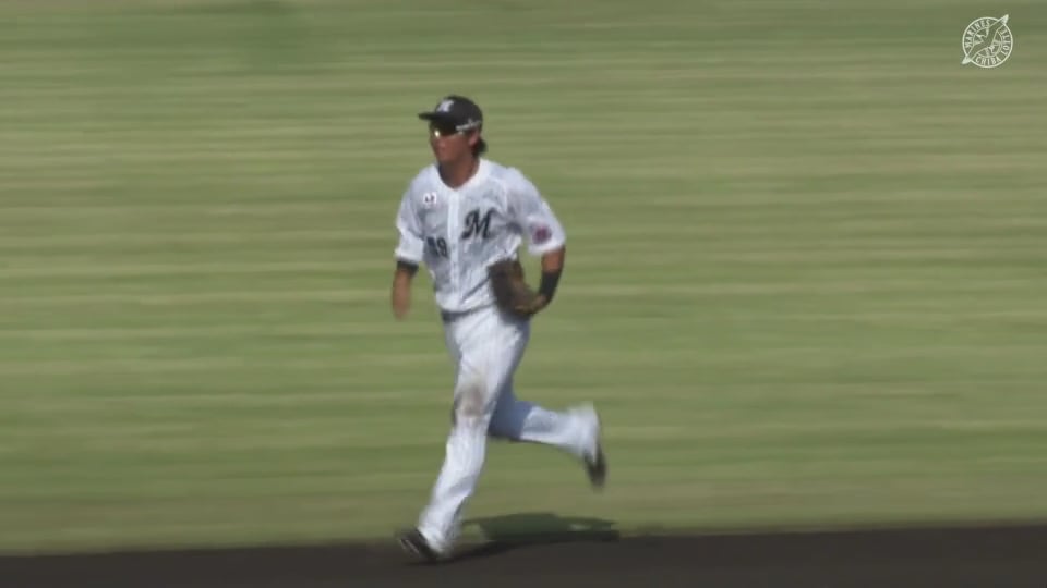 【ファーム】守備でもアピール!! マリーンズ・西川僚祐 ピンチ救うスライディングキャッチ!!  2023年8月17日 千葉ロッテマリーンズ 対 横浜DeNAベイスターズ