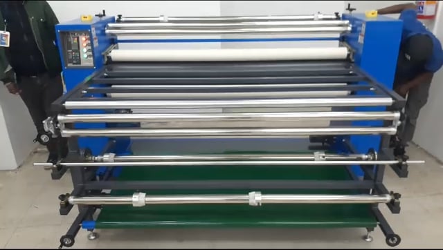 Assembly Inspection for 1700mm 9kW 220V Drum Oil Heating Heat Press Machine