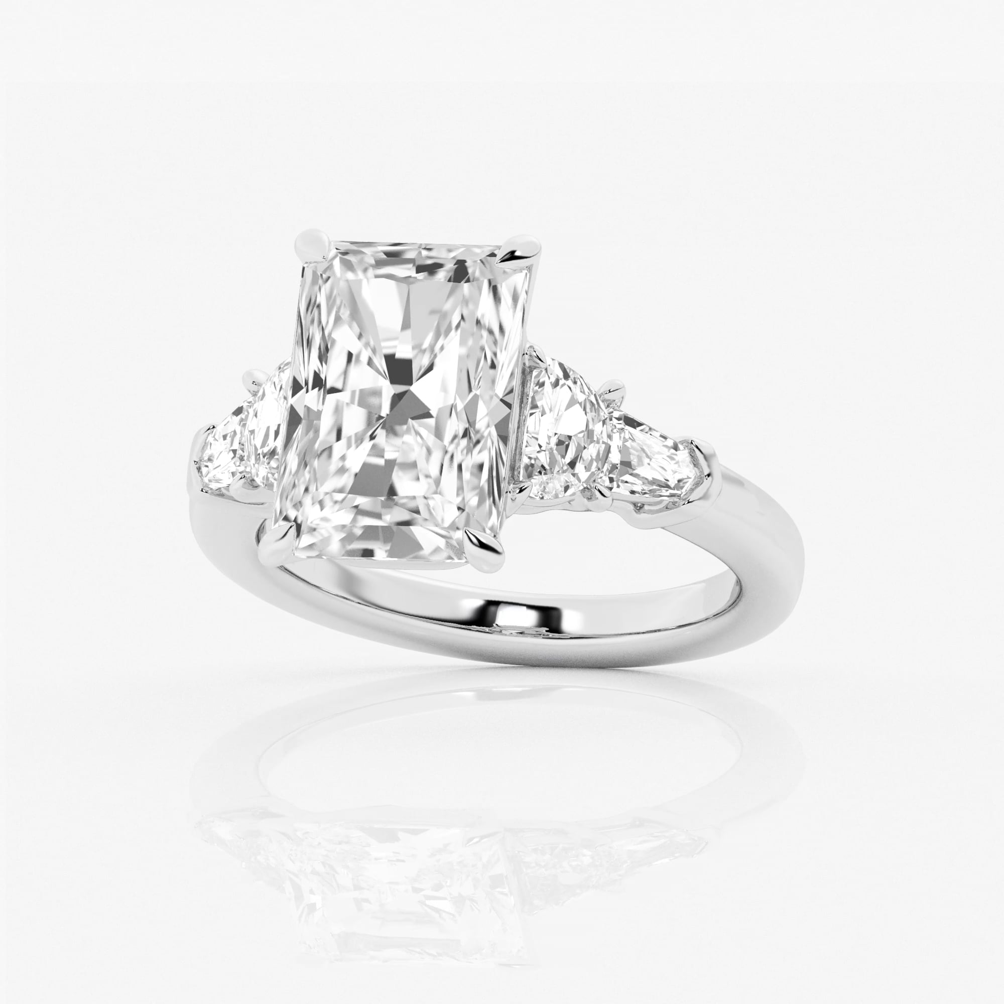 Badgley Mischka Near-Colorless 3 3/4 ctw Radiant Lab Grown Diamond