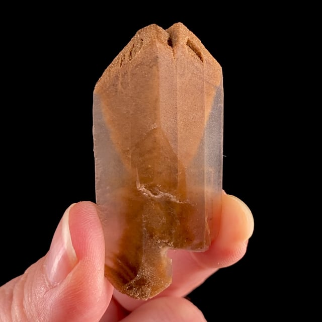 Gypsum var: Selenite (with ''hourglass'' sand inclusions)