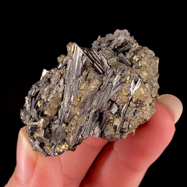 Jamesonite (fine crystals) | Sombrerete Mine, Sombrerete, Sombrerete ...