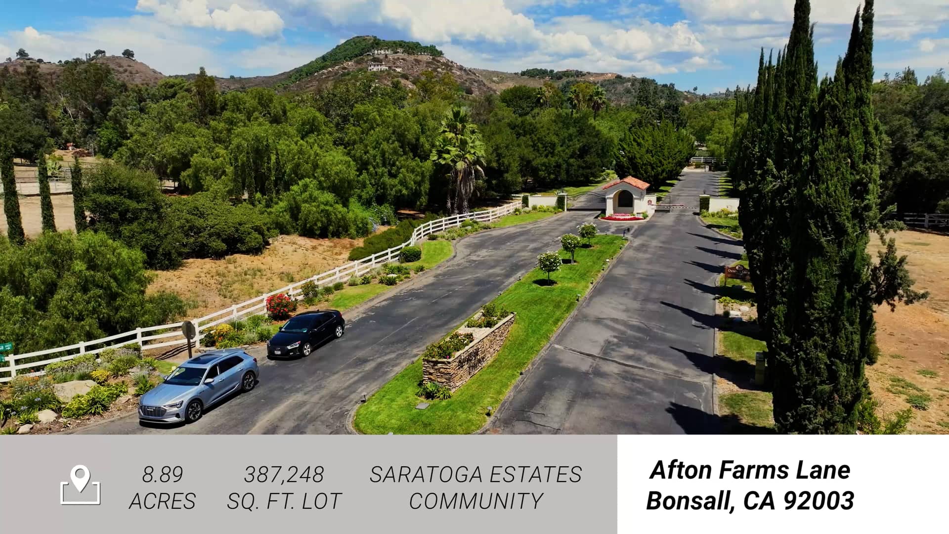 Afton Farms Lane in Bonsall Saratoga Estates on Vimeo