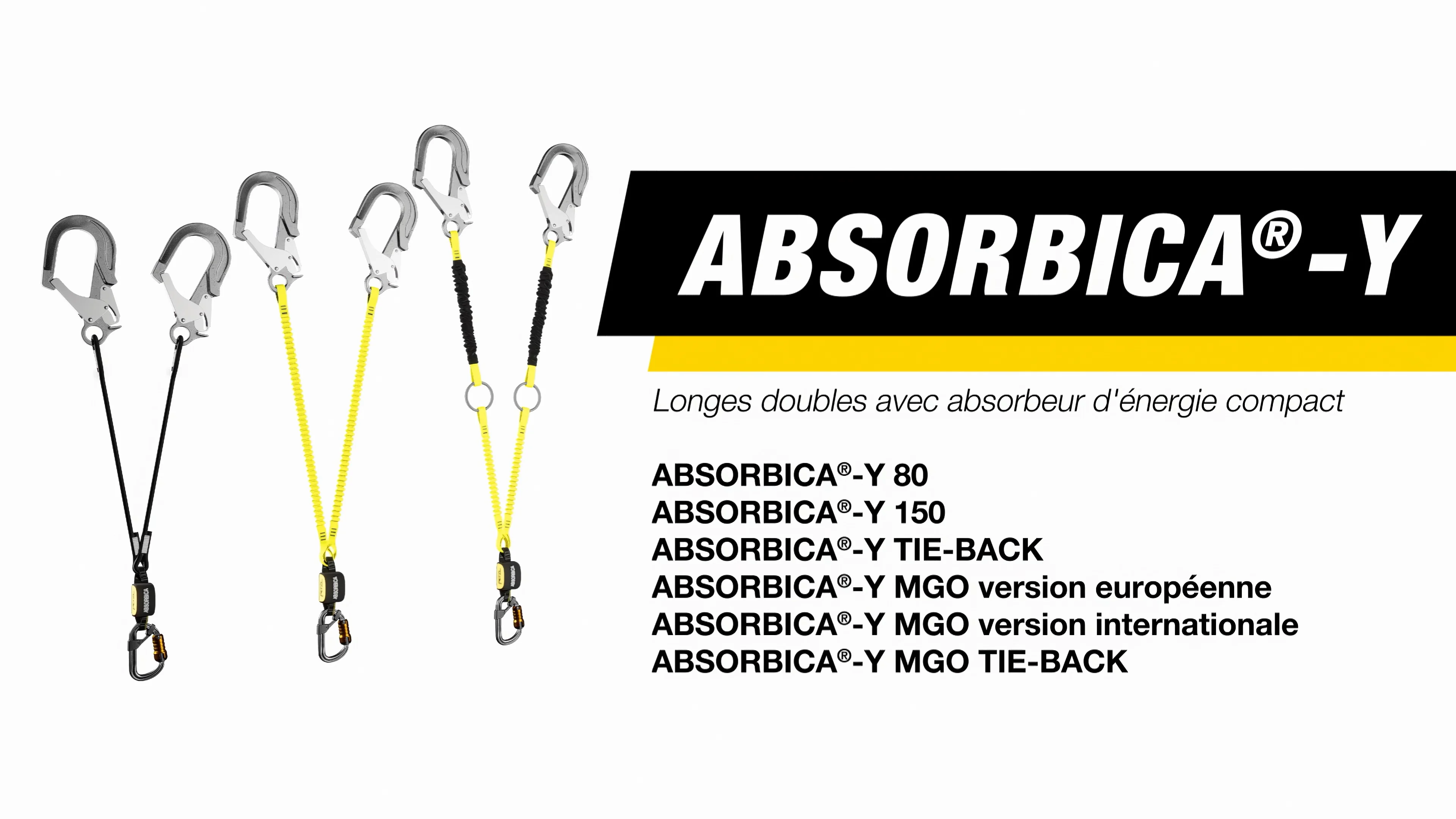 L014BA01 | Longe Double avec absorbeur d'énergie Petzl 1.5m connexion