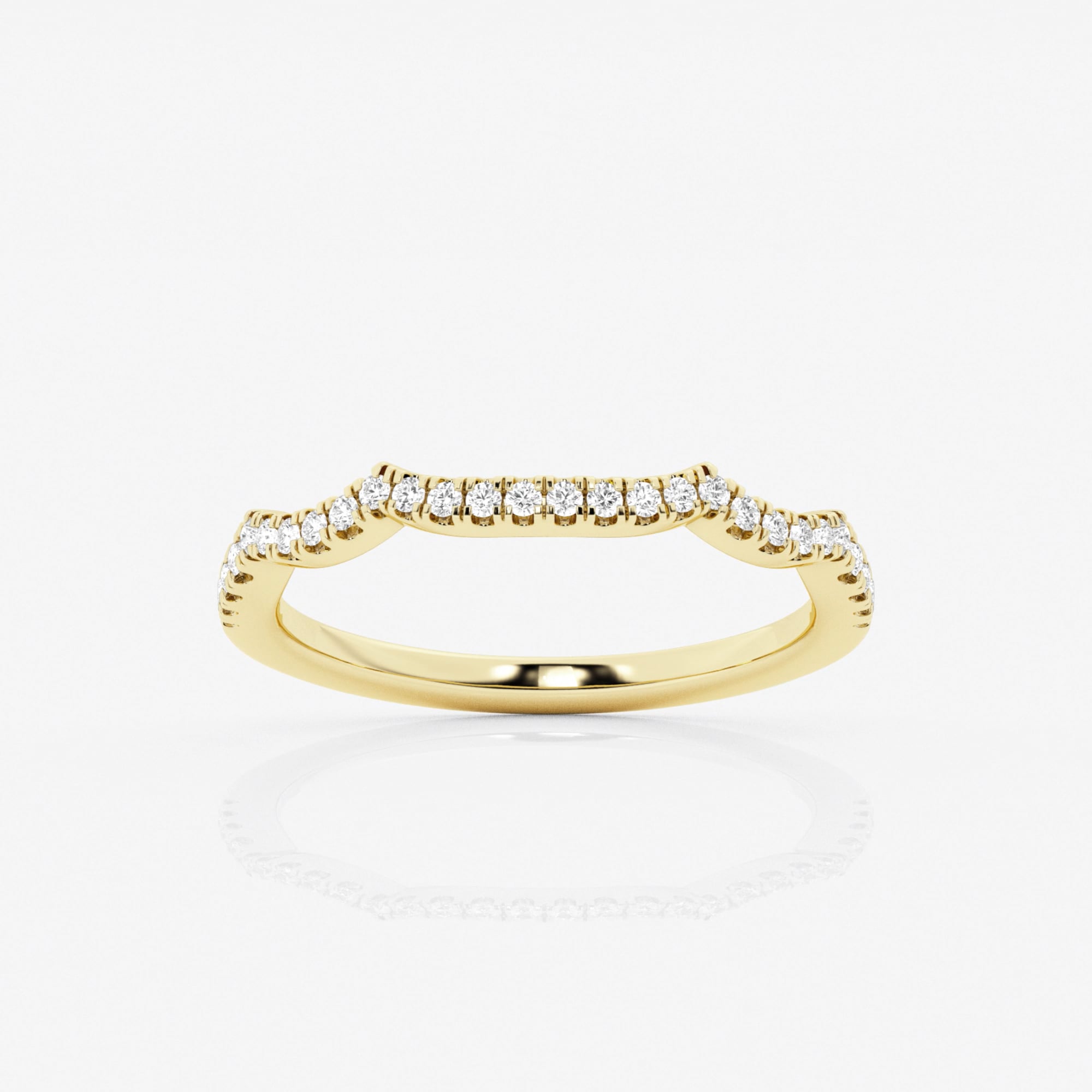 1/6 ctw Round Lab Grown Diamond Double Twist Wedding Band 1/6 ctw Round Lab Grown Diamond Double Twist Wedding Band