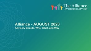 Alliance - August 18 Advisory Boards