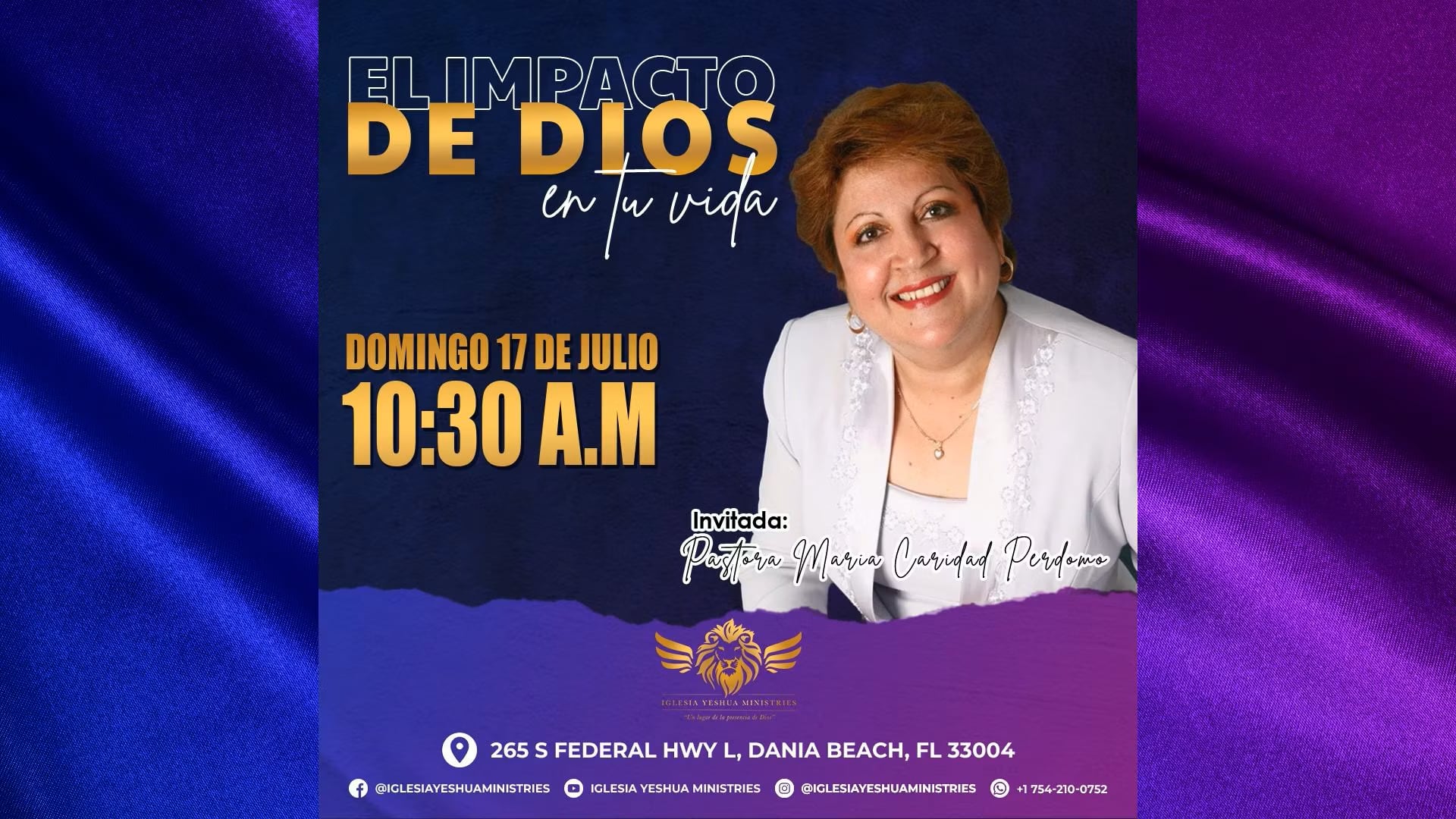 El Impacto de Dios en tu Vida - Pastora Maria Caridad Perdomo | Iglesia ...