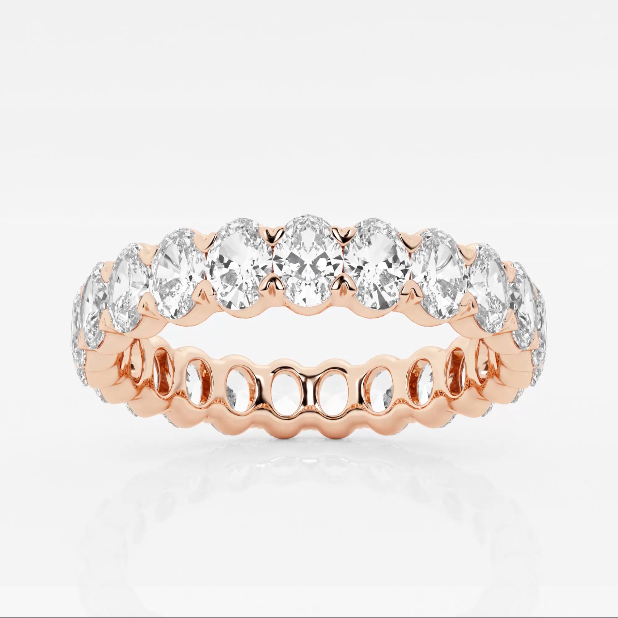 product video for 2 ctw Oval Lab Grown Diamond Eternity Band - 3.5mm Width