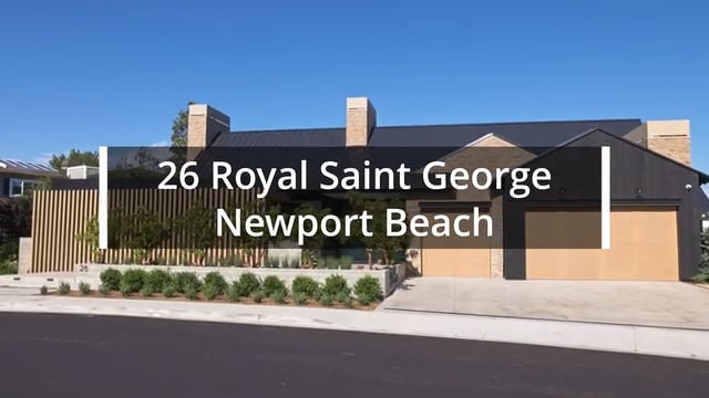 Video walkthrough — Royal St George, Newport Beach, Orange County, CA real estate video