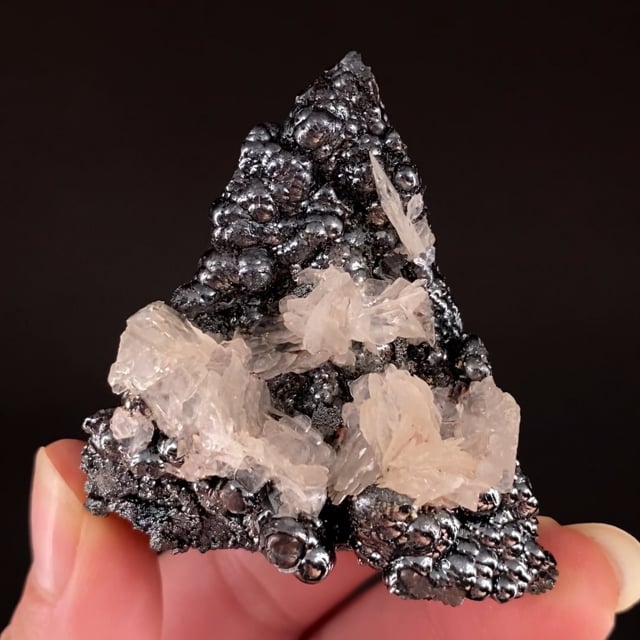 Calcite on Botryoidal Goethite