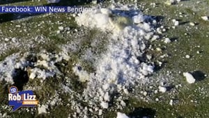 Ice Balls Fall From Plane