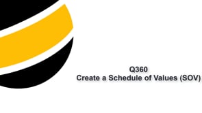 Create Schedule of Values (SOV) v23.01