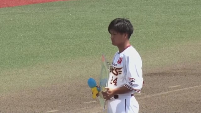 【ファーム】イーグルス・黒川史陽 7月度「スカパー！ファーム月間MVP賞」表彰式  2023年8月22日 東北楽天ゴールデンイーグルス 対 読売ジャイアンツ