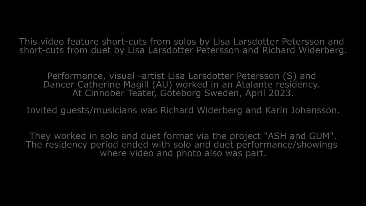 Lisa Larsdotter Petersson, Richard Widerberg. ASH and GUM.