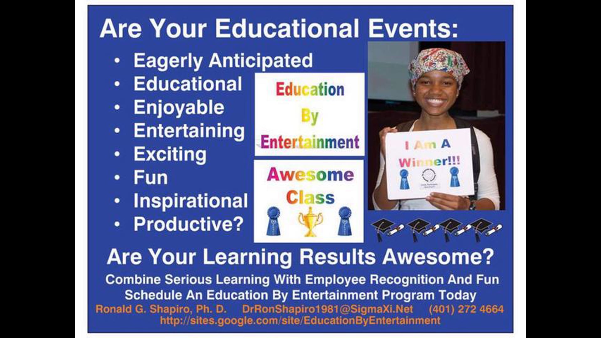 Promotional video thumbnail 1 for Education By Entertainment