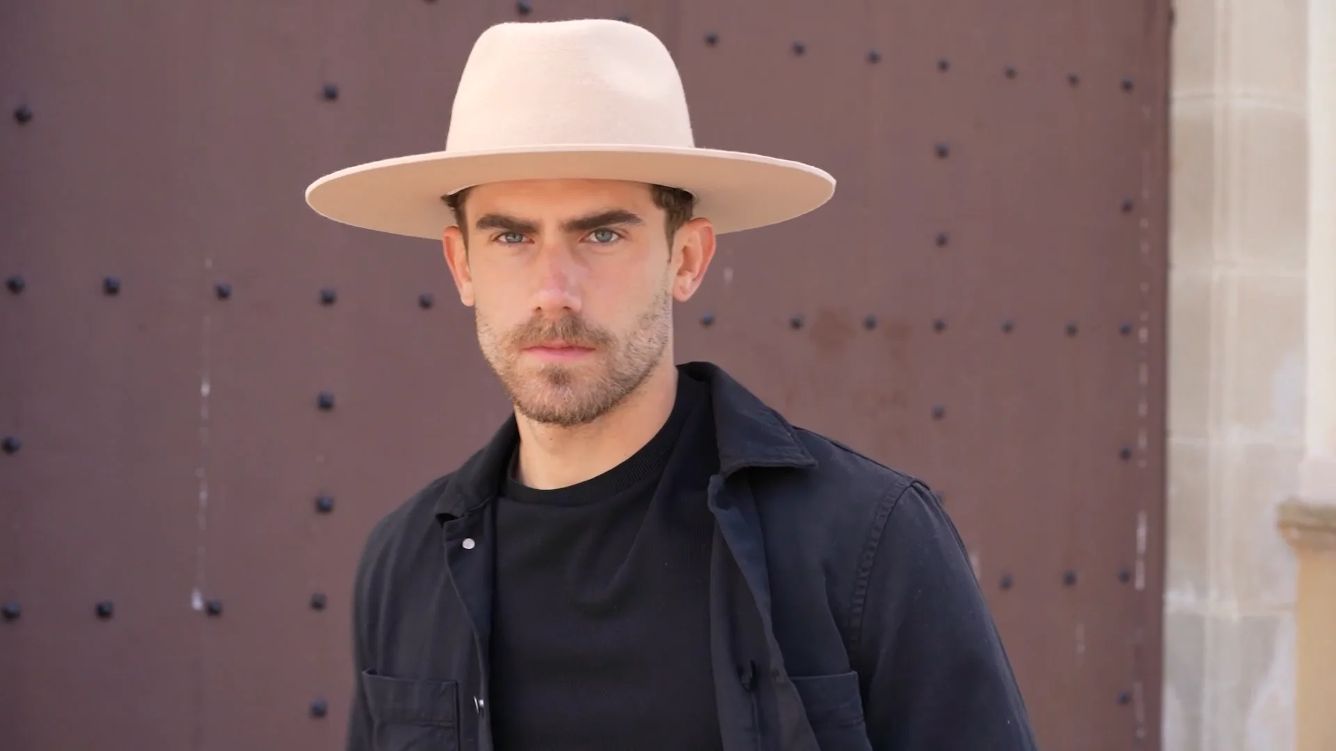 Cappello Fedora Uomo/Unisex In Feltro - Tesa Larga Con Fascia Perlate, Stile Anni '20