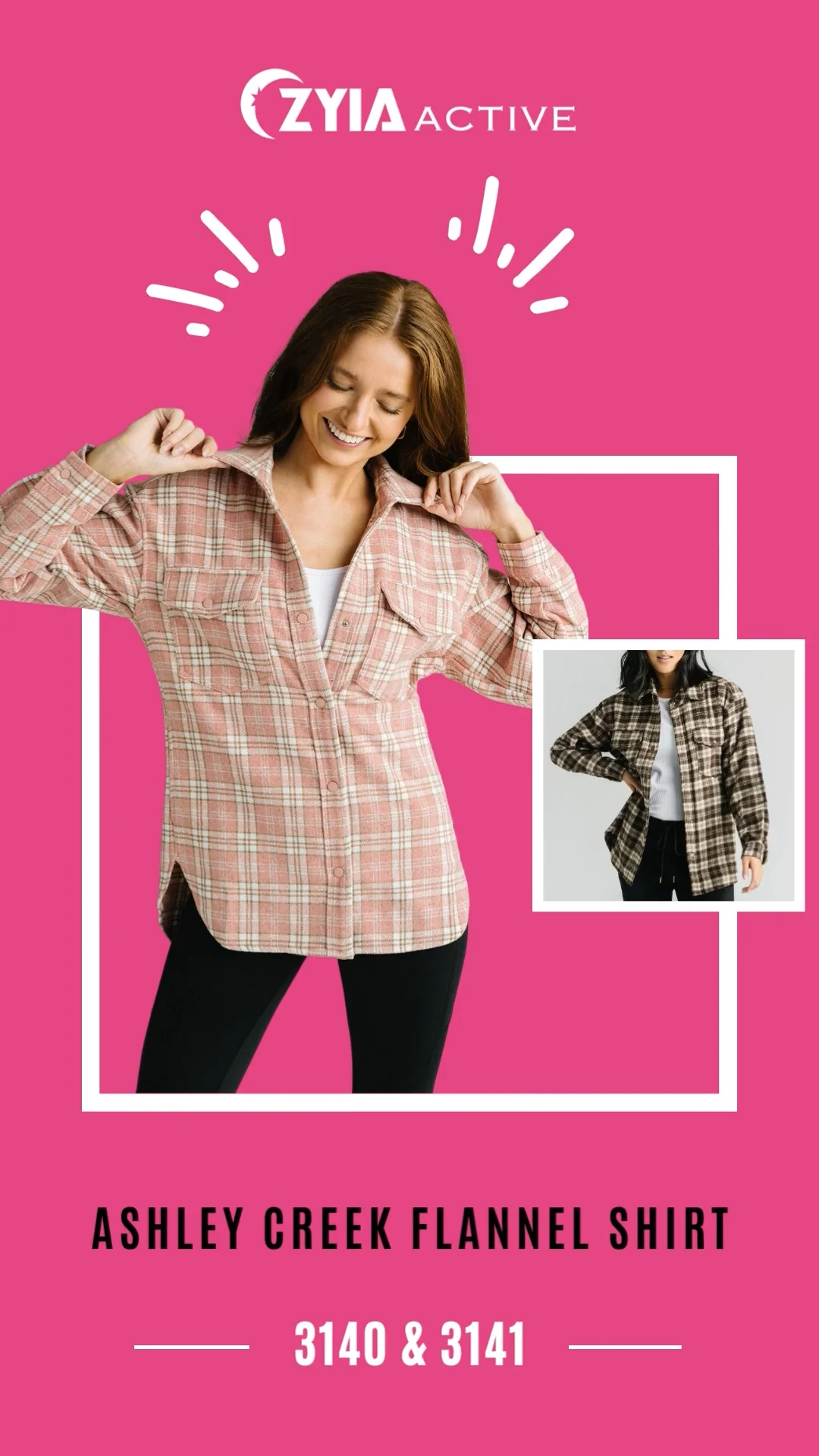 Pink Ashley Creek Flannel Shirt #3140 | Bark Ashley Creek Flannel Shirt ...