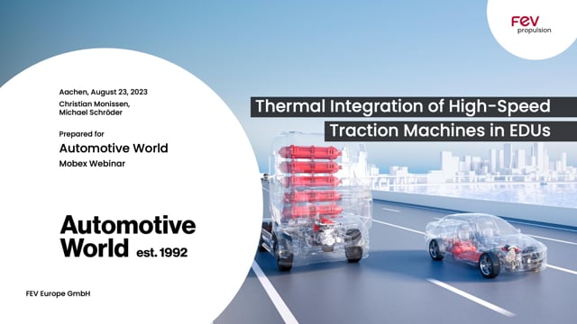 Thermal integration of high-speed electric machines in EDUs