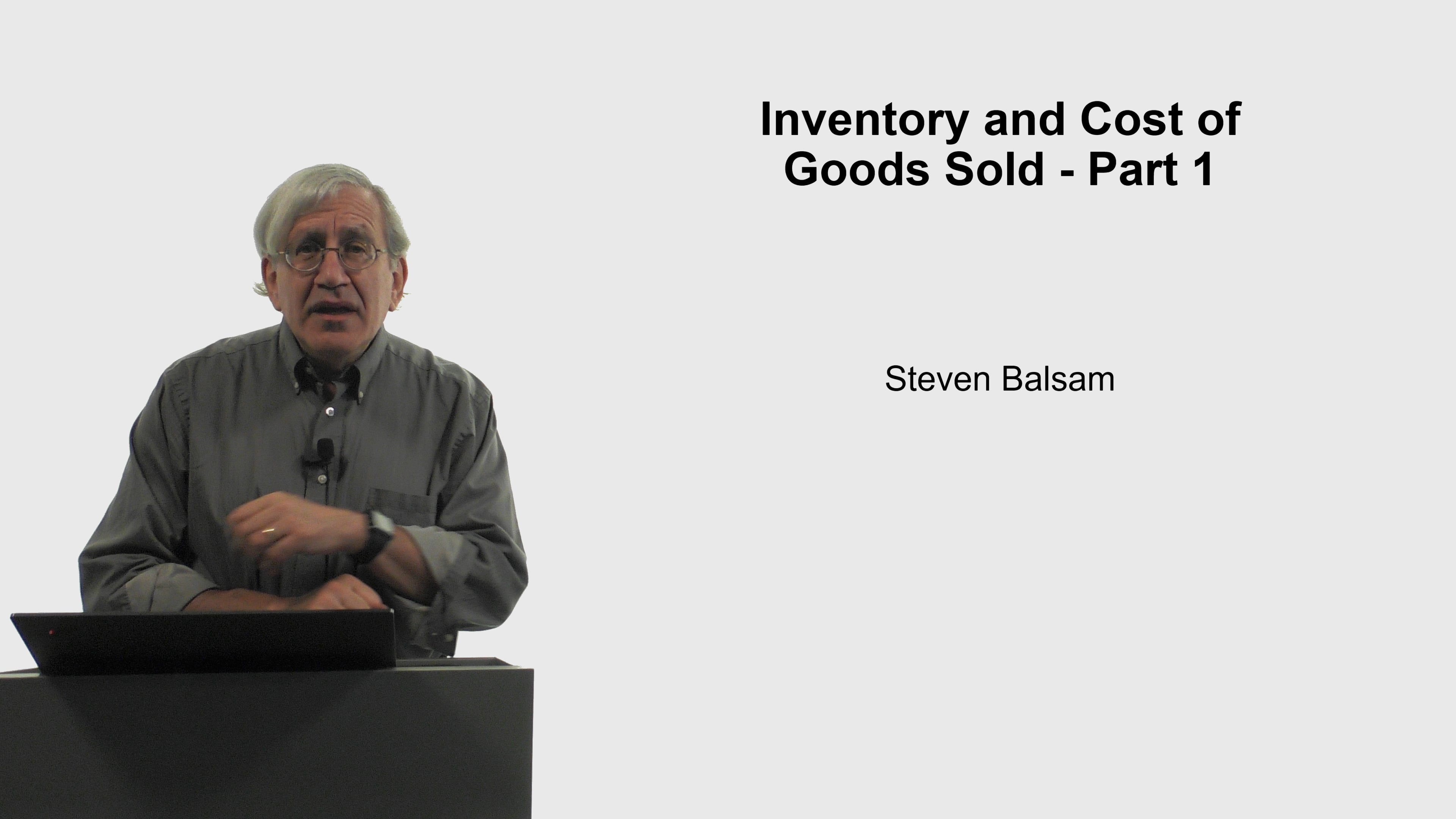 Inventory and Cost of Goods Sold Part 1