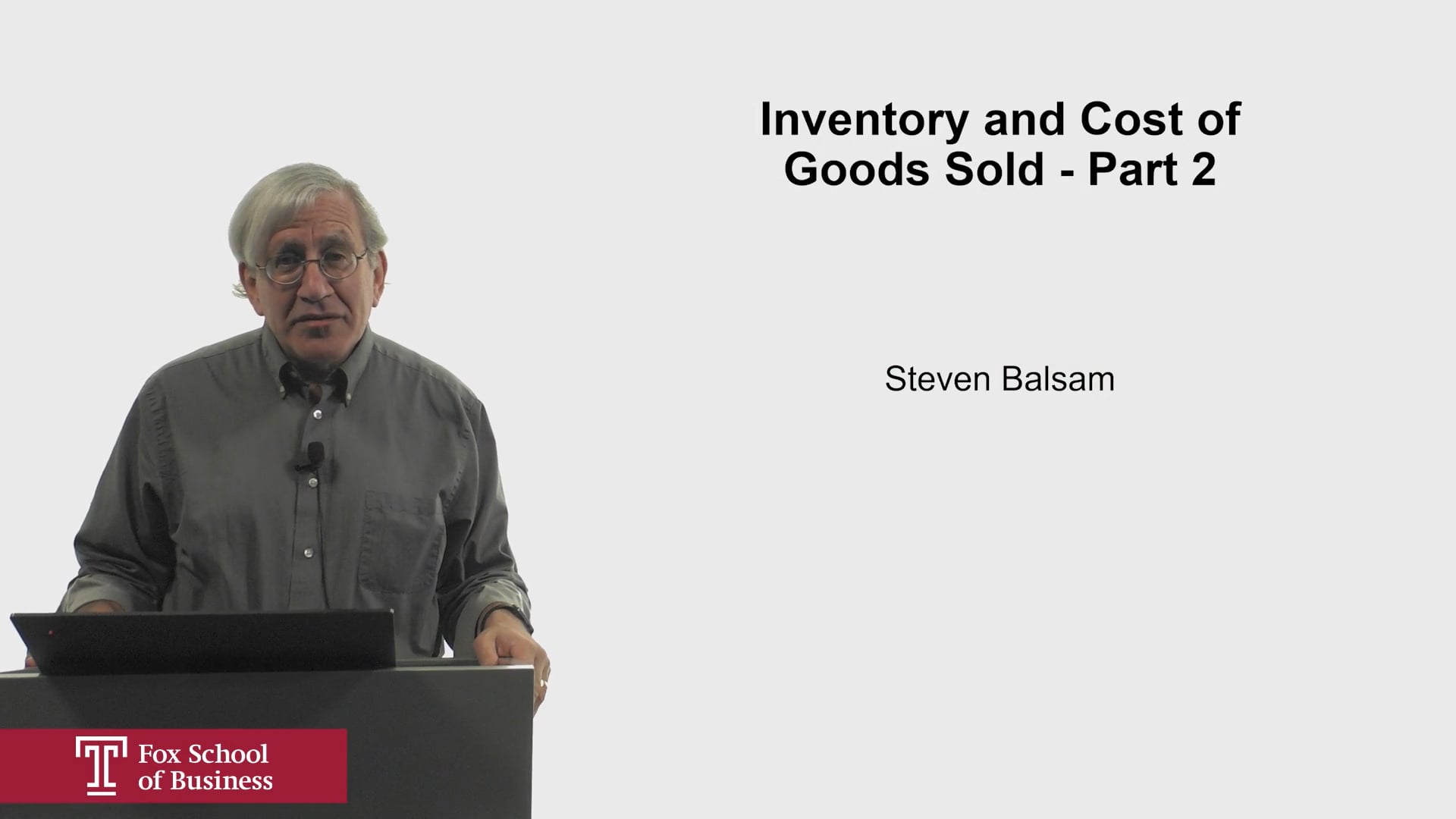 Inventory and Cost of Goods Sold Part 2