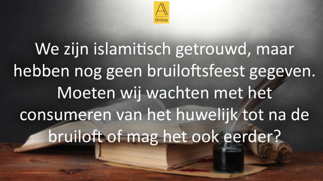 Consummatie van huwelijk voor de bruiloft