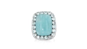 Milky Aquamarine and 2.60 ct. t.w. Blue Topaz Ring in Sterling Silver