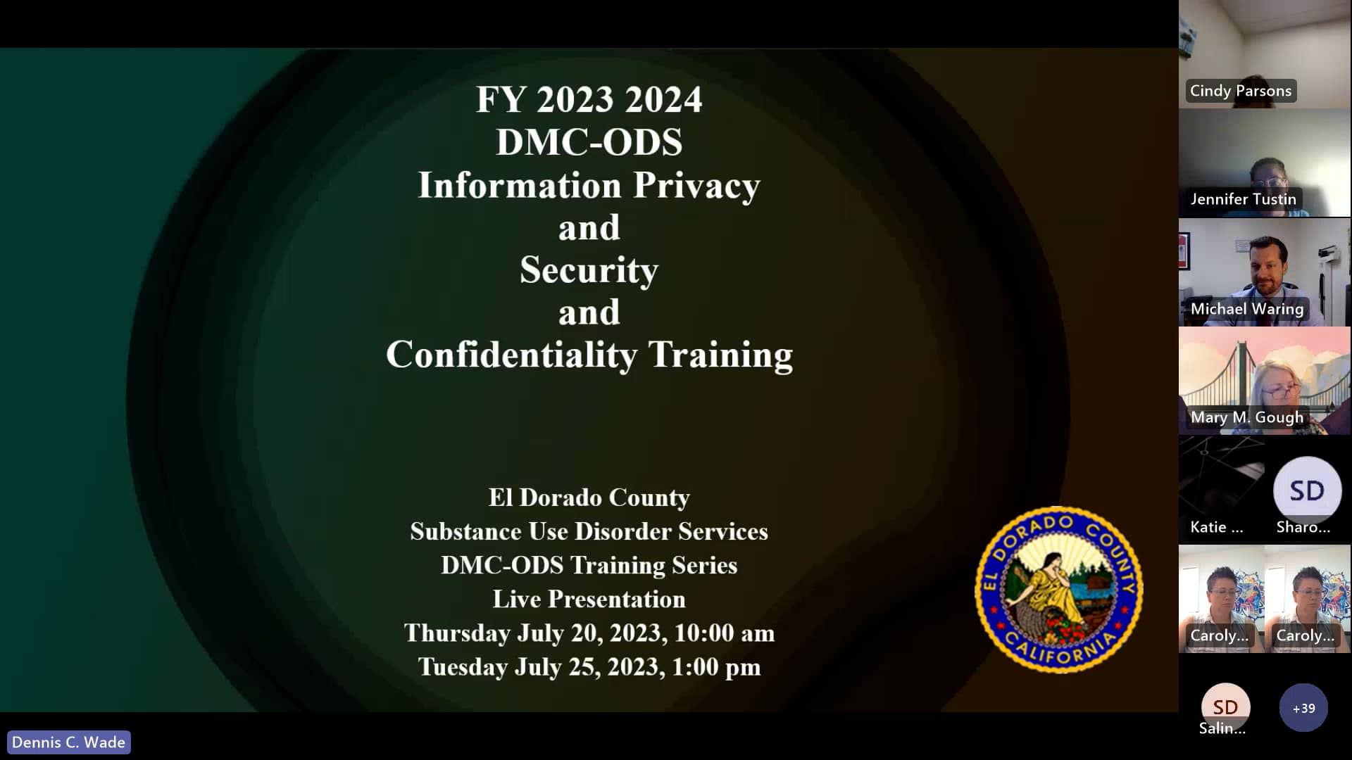 Fiscal Year 20232024 DMCODS Information Privacy and Security and