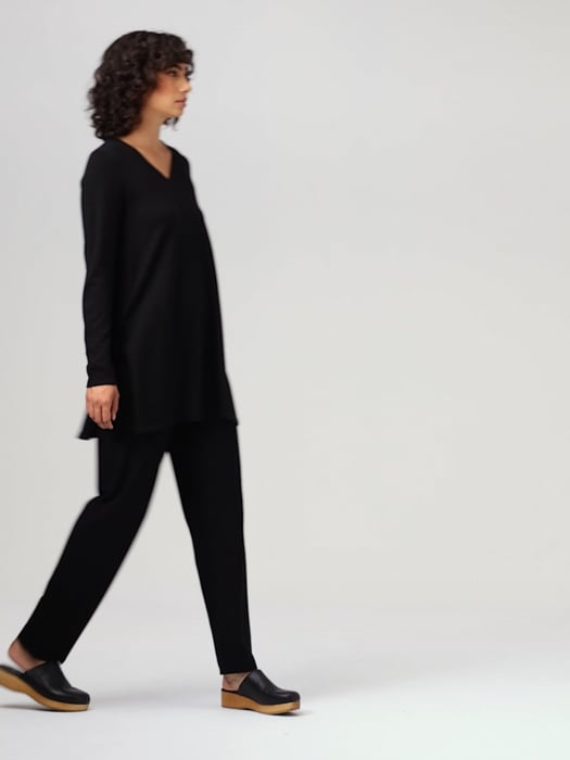 Merino Jersey V-Neck Top in Regenerative Wool | EILEEN FISHER Merino Jersey V-Neck Top in Regenerative Wool | EILEEN FISHER