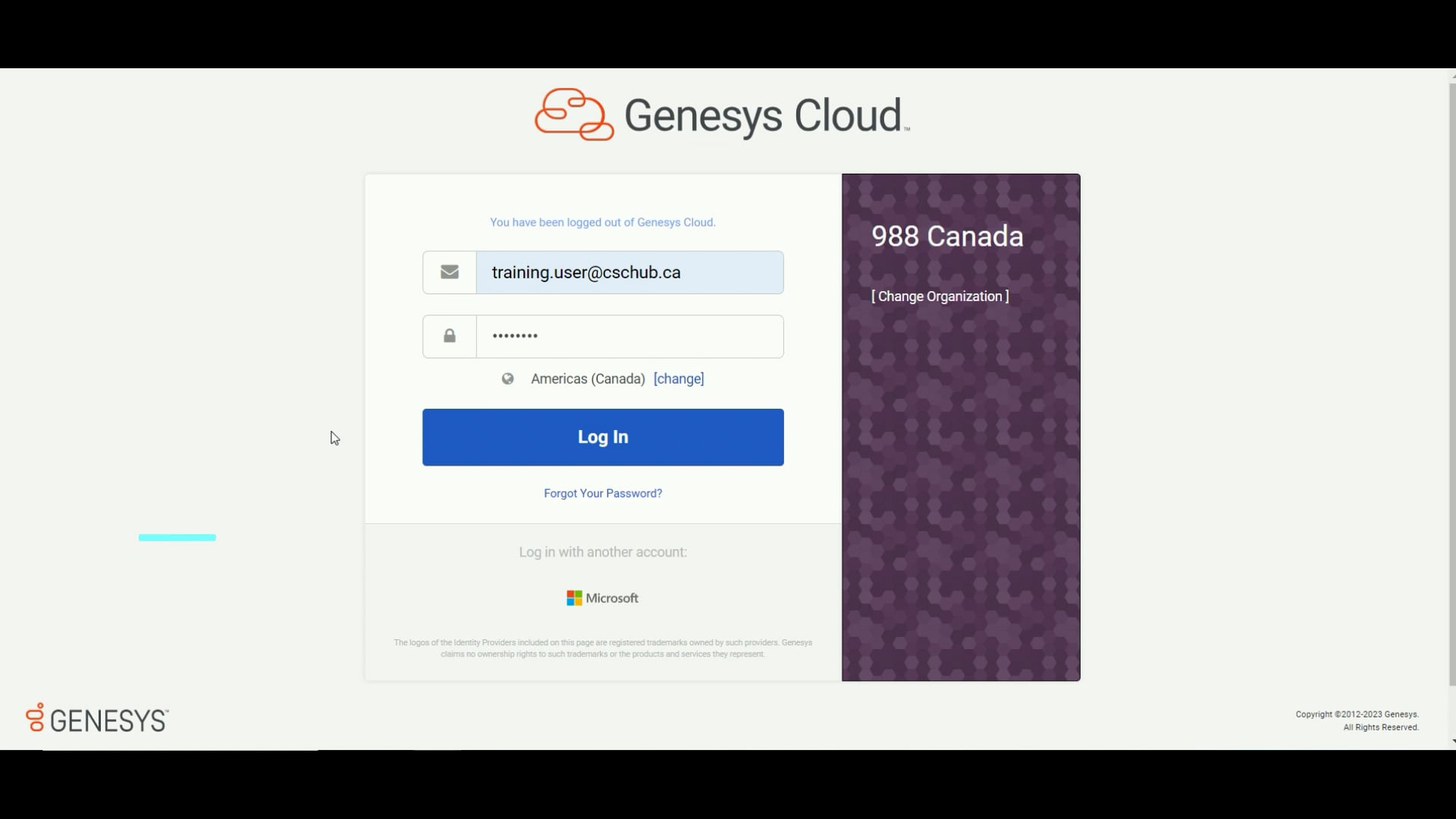 Genesys Cloud Logging In On Vimeo